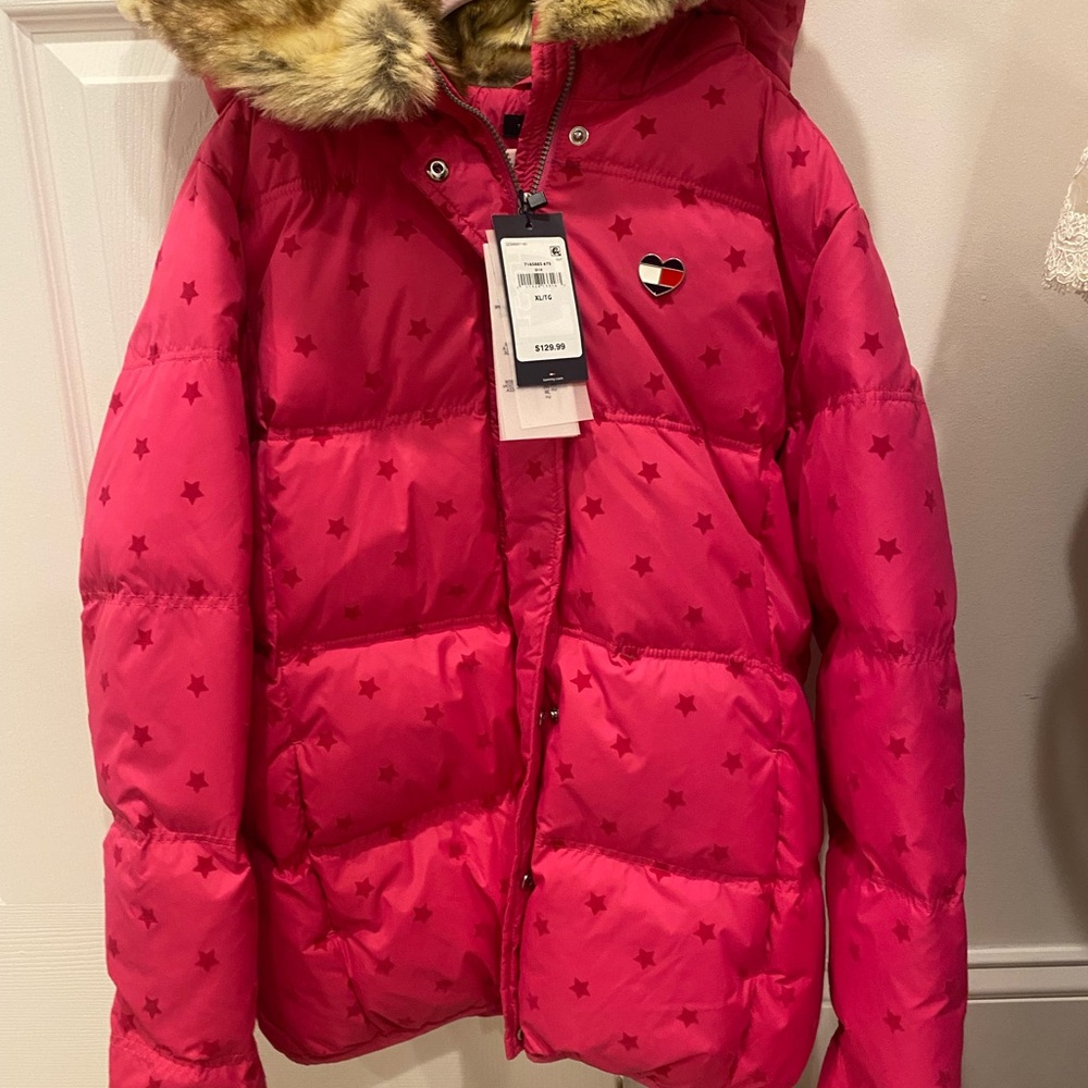 Tommy Hilfiger Pink Star Puffer Jacket